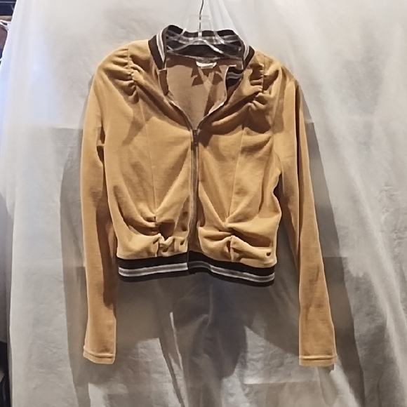 Elegant Tan Bomber Jacket - Picture 1 of 4